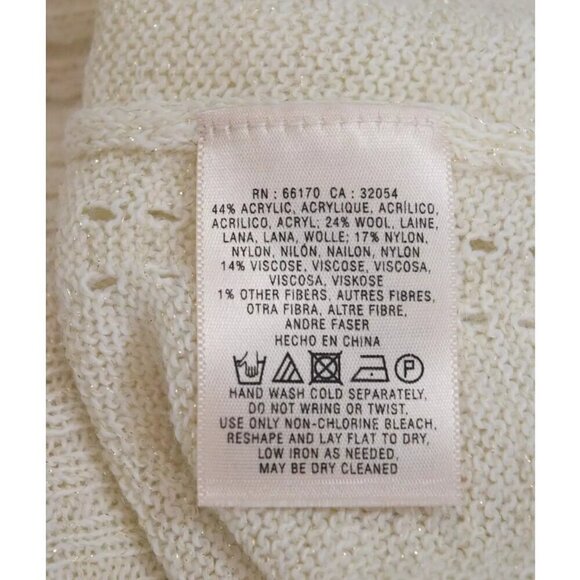 KNITTED & KNOTTED IVORY SHIMMER PALETTE CARDIGAN SWEATER - Picture 9 of 9